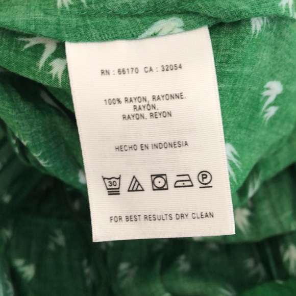 Anthropologie green summer top tie back - Picture 5 of 11